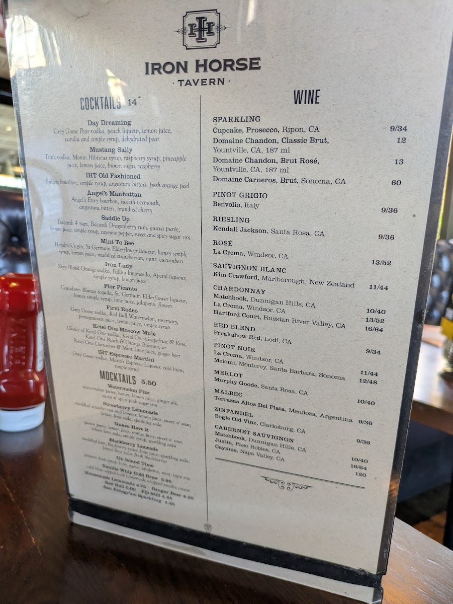 Menu Iron Horse Tavern Folsom-4